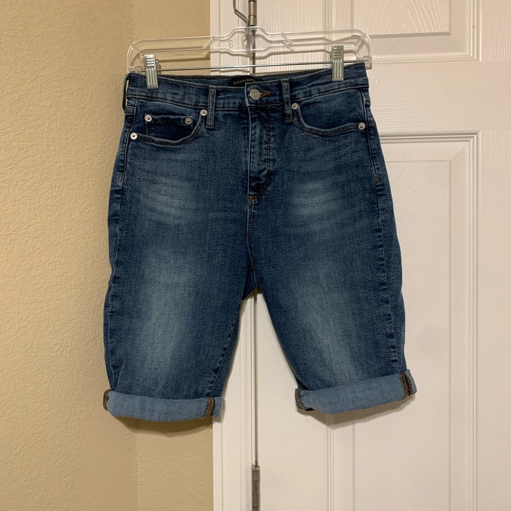 Banana Republic Blue Denim Bermuda Shorts